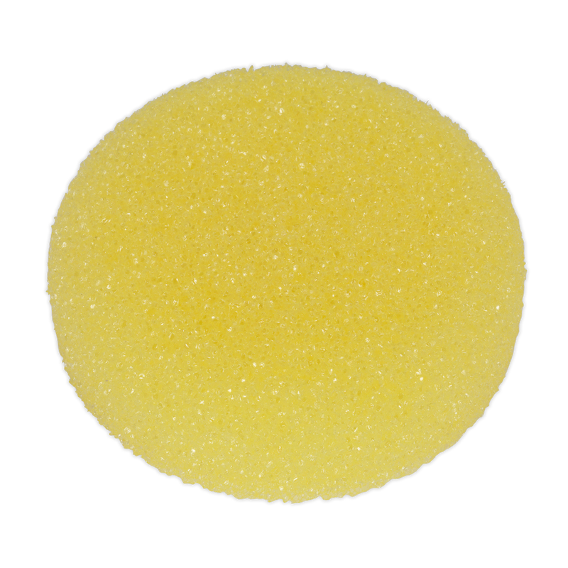 Sealey PTCCHV79Y 80 x 25mm Hook-and-Loop Buffing & Polishing Foam Head - Yellow/Coarse