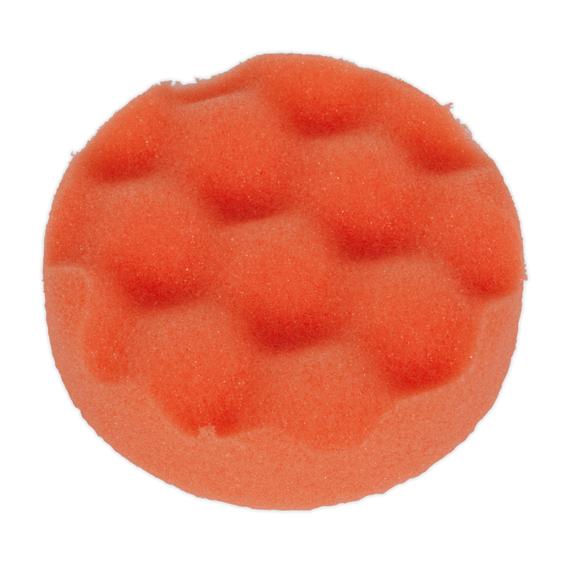 Sealey PTCCHW80O 80 x 25mm Hook-and-Loop Compounding Foam Head - Orange/Firm