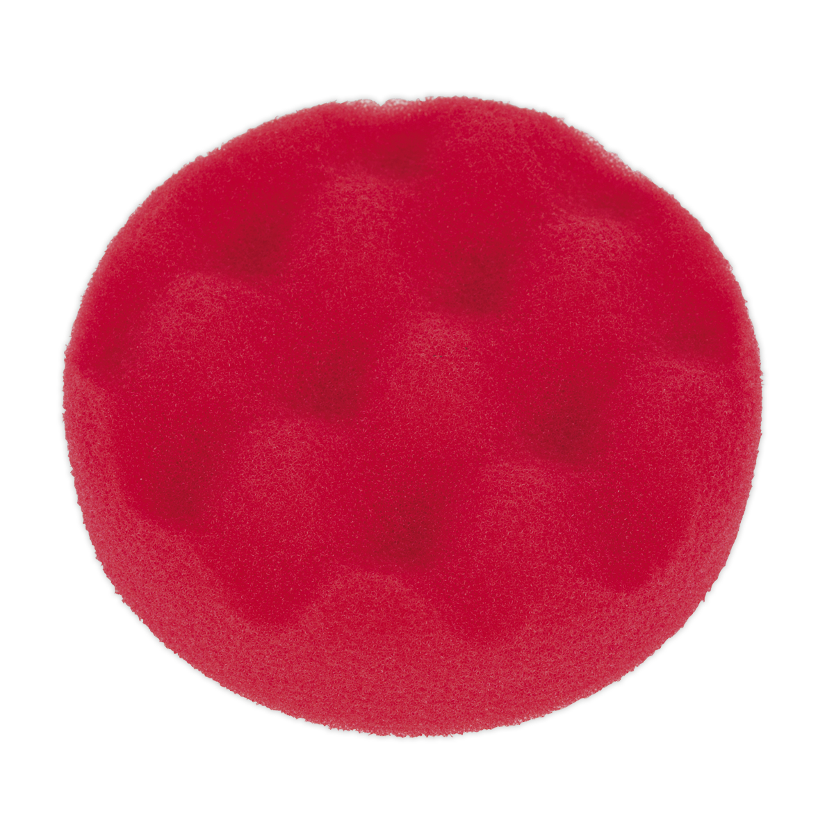 Sealey PTCCHW80R 80 x 25mm Hook-and-Loop Buffing and Polishing Foam Head - Red/Ultra-Soft