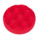 Sealey PTCCHW80R 80 x 25mm Hook-and-Loop Buffing and Polishing Foam Head - Red/Ultra-Soft