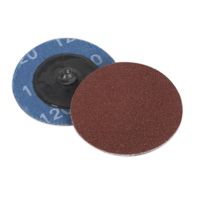 Sealey PTCQC50120 50mm Quick-Change Sanding Disc 120Grit - Pack of 10