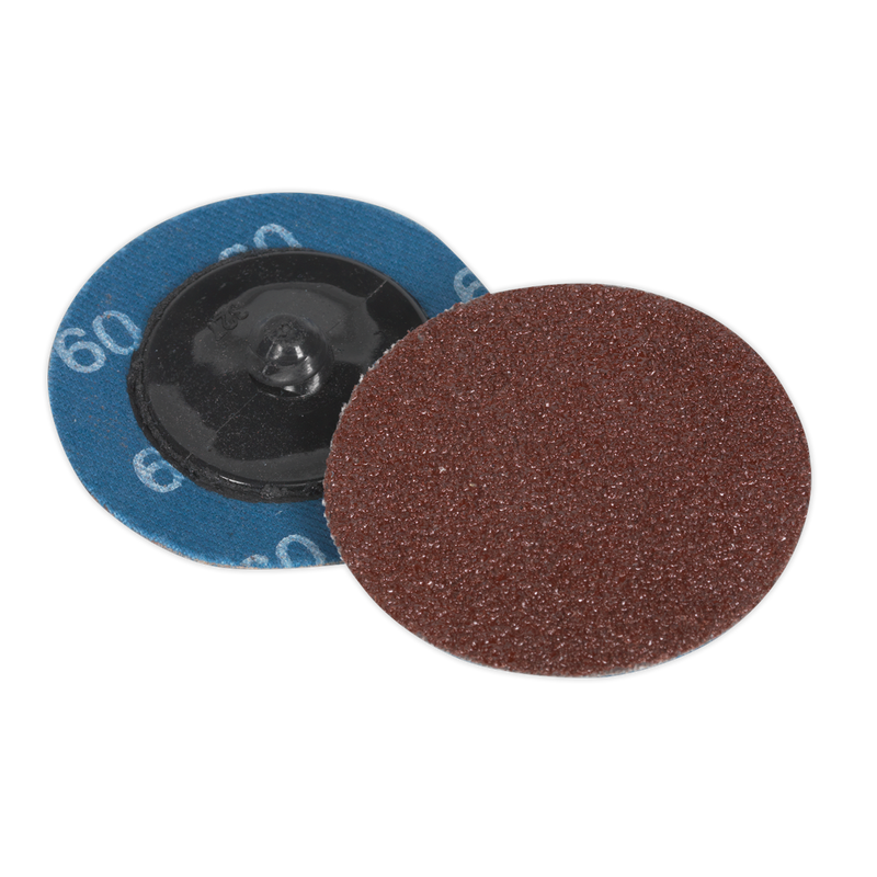 Sealey PTCQC5060 50mm Quick-Change Sanding Disc 60Grit - Pack of 10