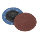 Sealey PTCQC5080 50mm Quick-Change Sanding Disc 80Grit - Pack of 10