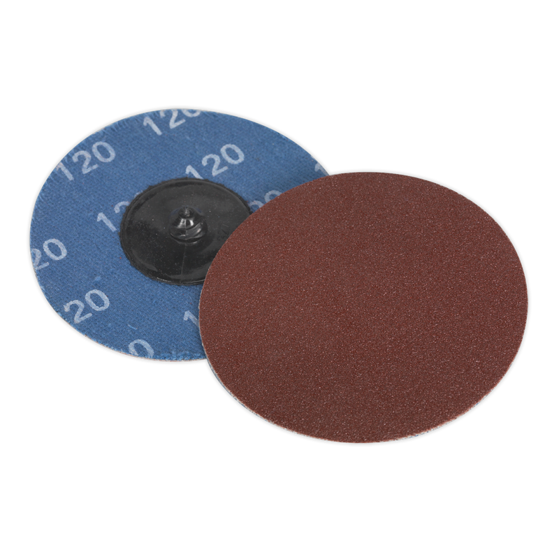 Sealey PTCQC75120 75mm Quick-Change Sanding Disc 120Grit - Pack of 10
