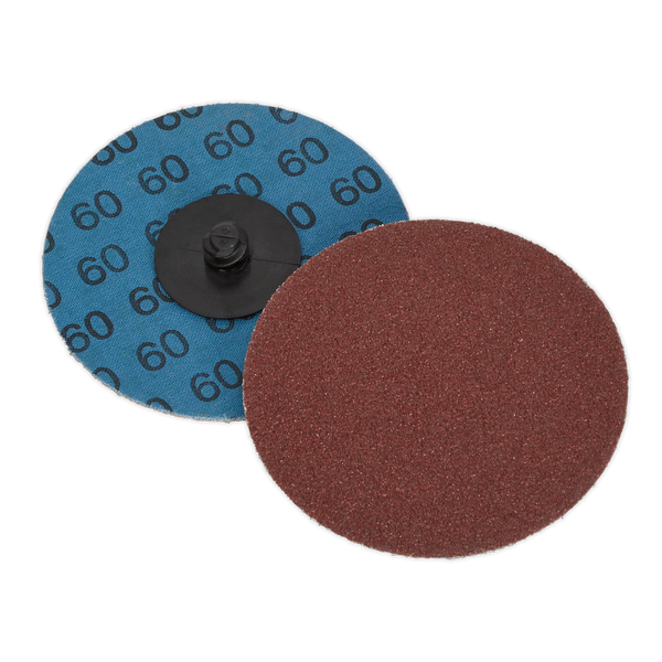 Sealey PTCQC7560 75mm Quick-Change Sanding Disc 60Grit - Pack of 10
