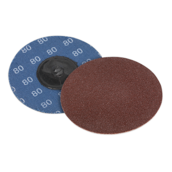 Sealey PTCQC7580 75mm Quick-Change Sanding Disc 80Grit - Pack of 10