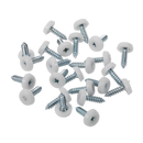 Sealey PTNP1 4.8 x 18mm White Numberplate Screw - Pack of 50