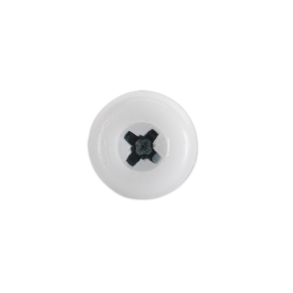 Sealey PTNP1 4.8 x 18mm White Numberplate Screw - Pack of 50