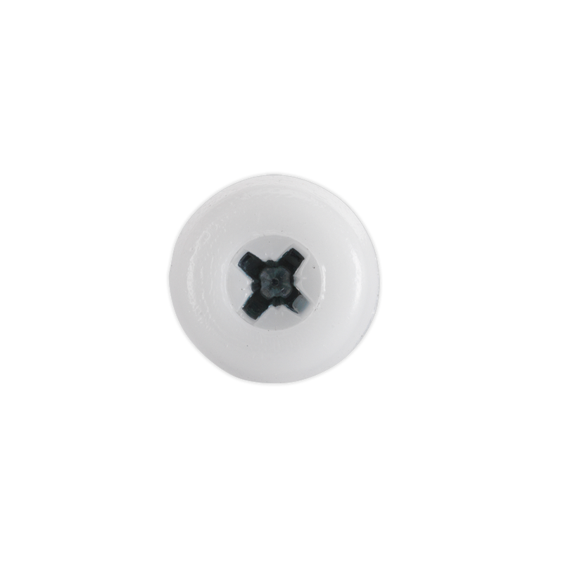 Sealey PTNP1 4.8 x 18mm White Numberplate Screw - Pack of 50