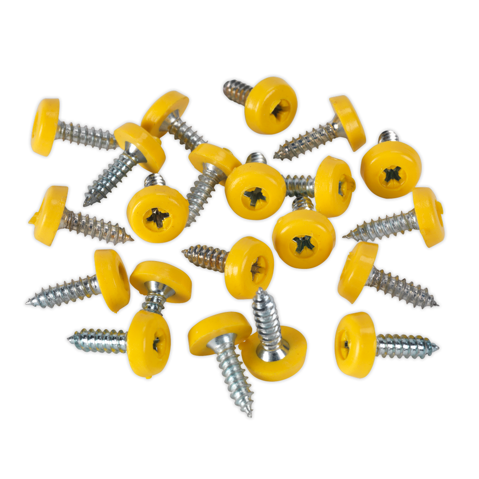 Sealey PTNP2 4.8 x 18mm Yellow Numberplate Screw - Pack of 50