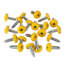 Sealey PTNP2 4.8 x 18mm Yellow Numberplate Screw - Pack of 50