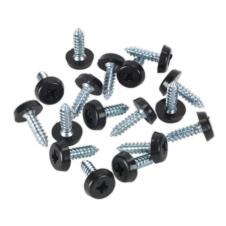 Sealey PTNP3 4.8 x 18mm Black Numberplate Screw - Pack of 50