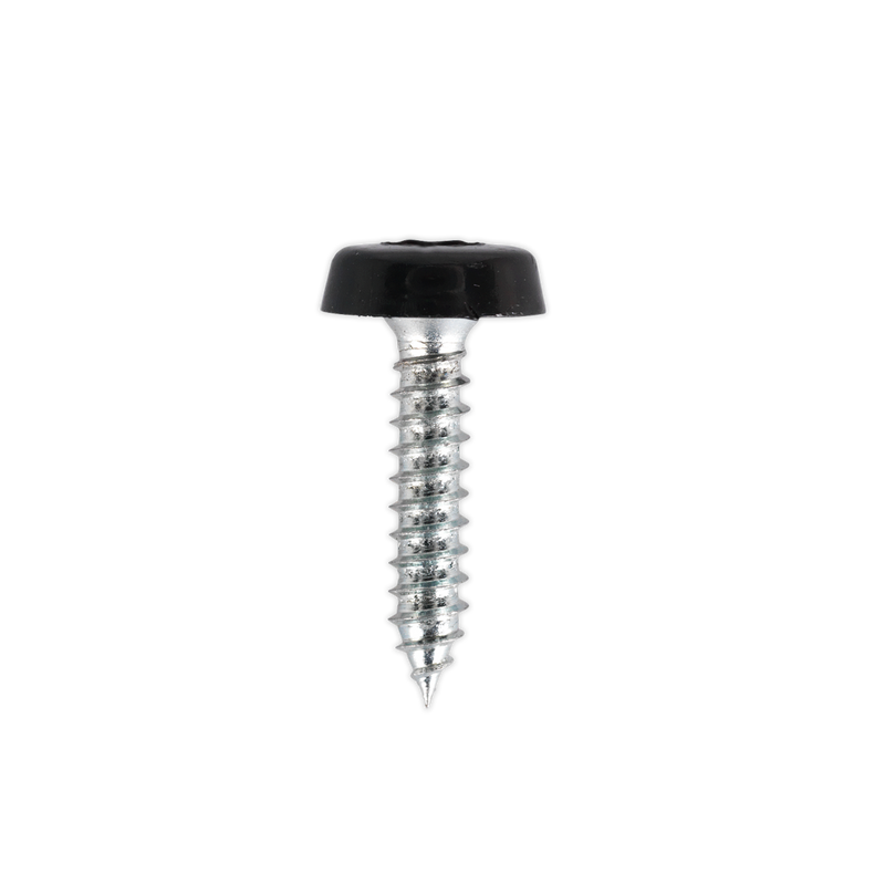 Sealey PTNP7 4.8 x 24mm Black Numberplate Screw - Pack of 50