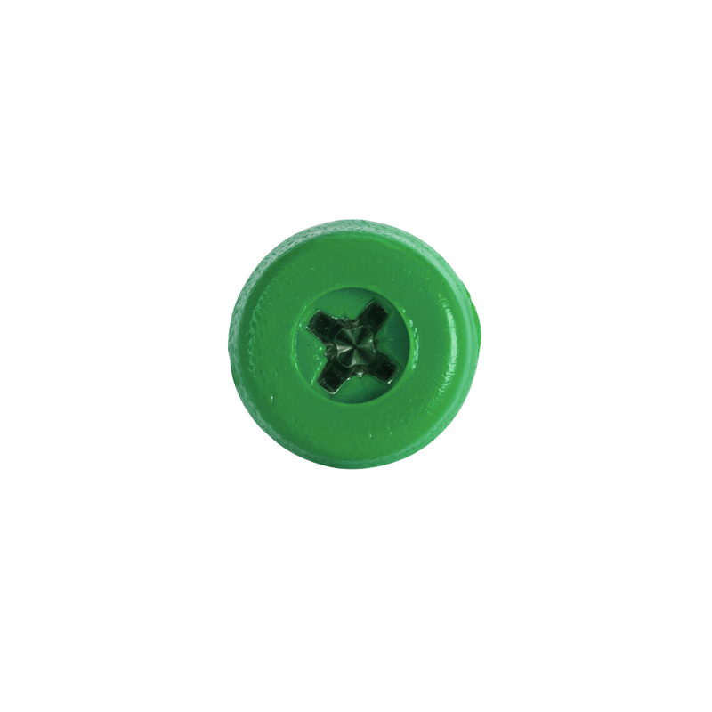 Sealey PTNPG Green Numberplate Screws 4.8 x 18mm - Pack of 50