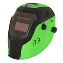 Sealey PWH3 Auto Darkening Welding Helmet - Shade 9-13 - Green