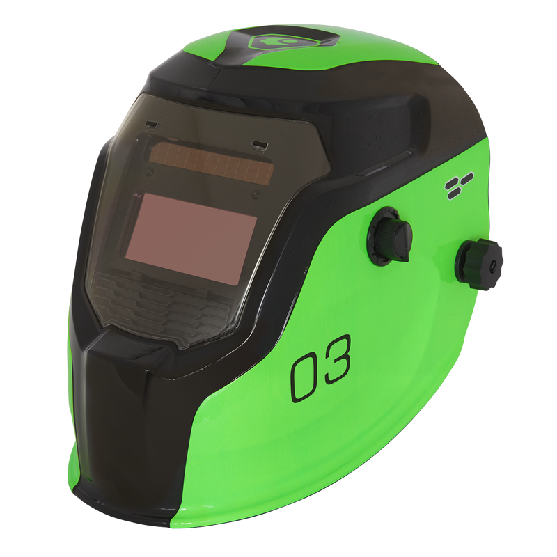 Sealey PWH3 Auto Darkening Welding Helmet - Shade 9-13 - Green