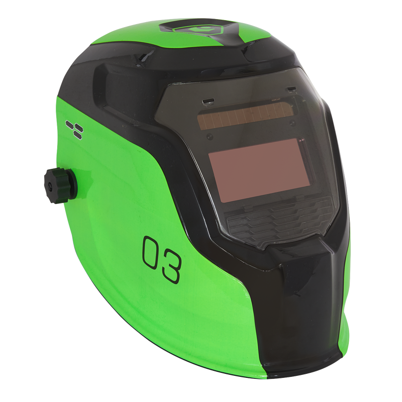 Sealey PWH3 Auto Darkening Welding Helmet - Shade 9-13 - Green