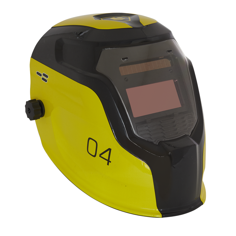 Sealey PWH4 Auto Darkening Welding Helmet - Shade 9-13 - Yellow