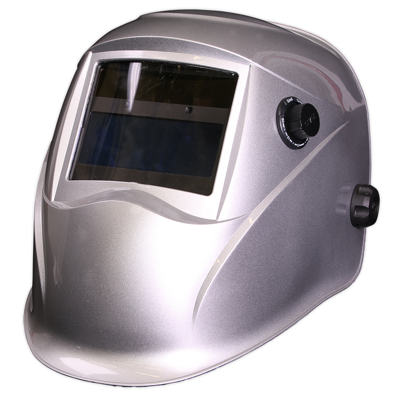 Sealey PWH613 Auto Darkening Welding Helmet - Shade 9-13 - Silver