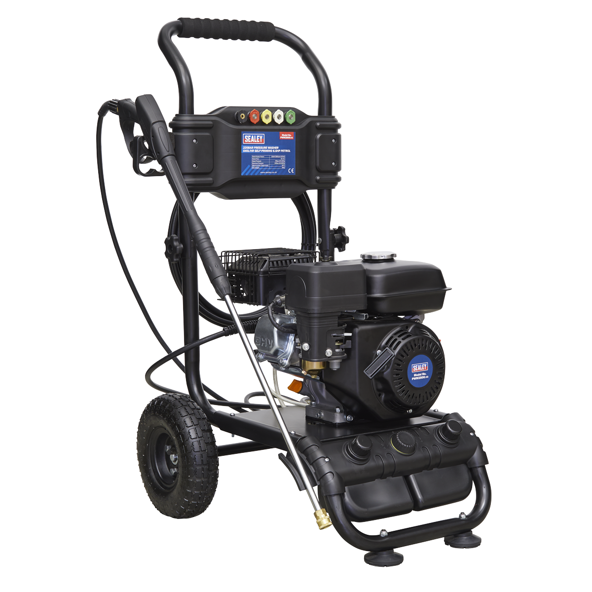 Sealey PWM2500 220bar Pressure Washer 540L/hr 6.5hp Petrol