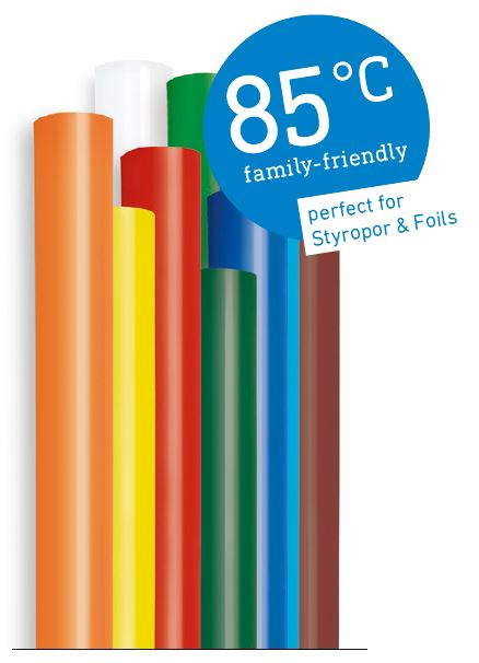 Steinel 084646 Coloured glue sticks 85¡C ¯7 mm 16 ea. (96 g)