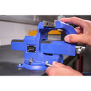 Sealey QAVE100 100mm Quick Action Swivel Base SG Iron Vice