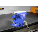 Sealey QAVE100 100mm Quick Action Swivel Base SG Iron Vice