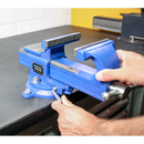 Sealey QAVE125 125mm Quick Action Swivel Base SG Iron Vice