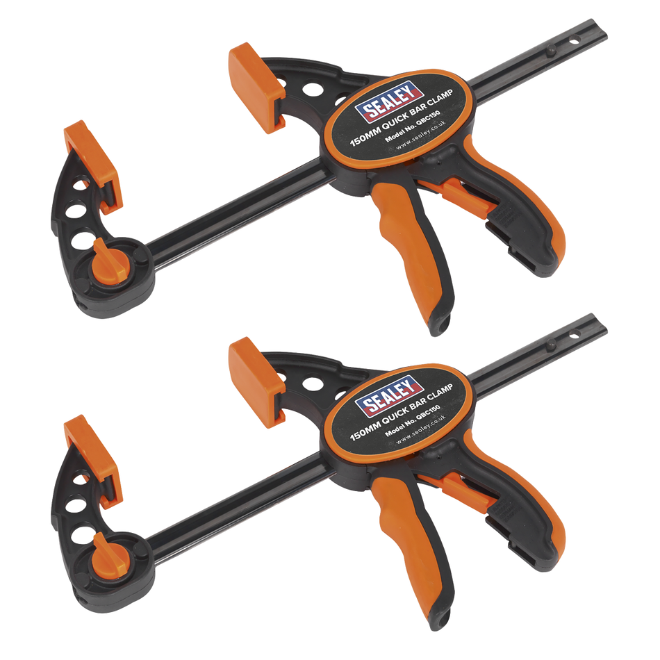 Sealey QBC1502 Quick Bar Clamp 150mm - 2pc Set