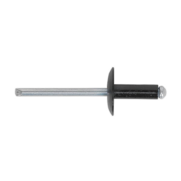 Sealey RAB4010L 4 x 10mm Black Aluminium Rivet Large Flange - Pack of 200