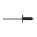 Sealey RAB4818L 4.8 x 18mm Black Aluminium Rivet Large Flange - Pack of 200