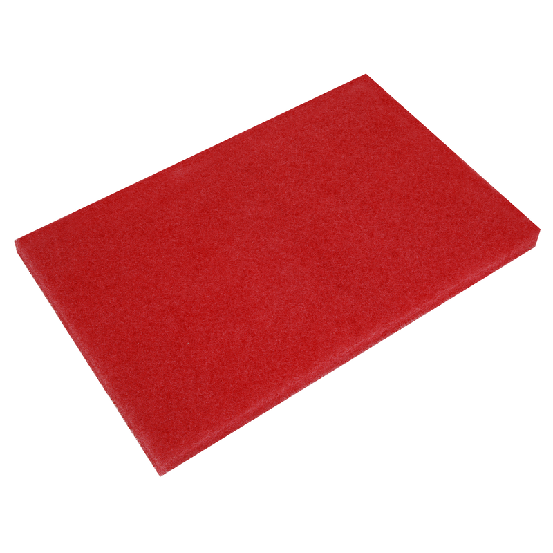 Sealey RBP1218 12 x 18 x 1" Red Cleaning and Buffing Pads - Pack of 5
