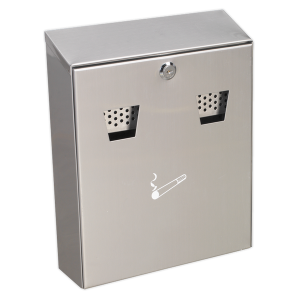 Sealey RCB02 Stainless Steel Wall Mounting Cigarette Bin