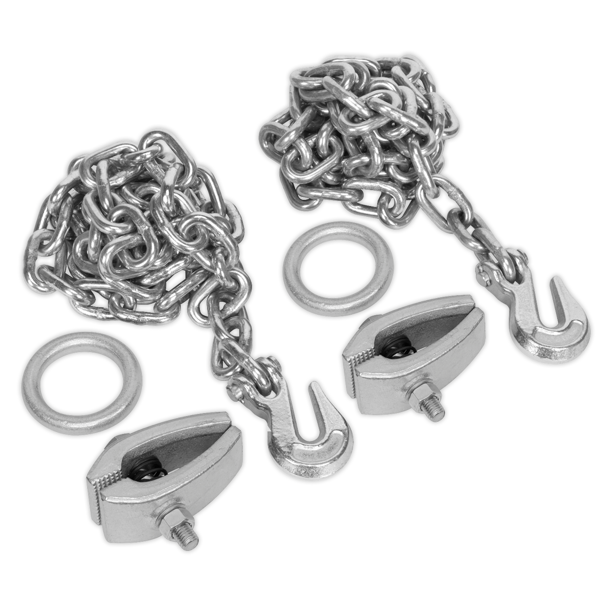 Sealey RE91/5/CK Chain Kit 2 x 2m Chains - 2 Clamps