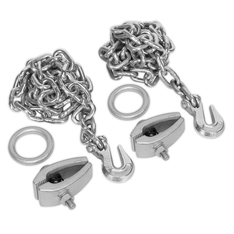 Sealey RE91/5/CK Chain Kit 2 x 2m Chains - 2 Clamps