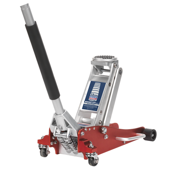 Sealey RJA1550 1.5tonne Aluminium Low Entry Trolley Jack with Rocket Lift