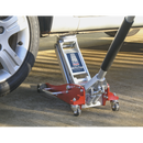 Sealey RJA1550 1.5tonne Aluminium Low Entry Trolley Jack with Rocket Lift