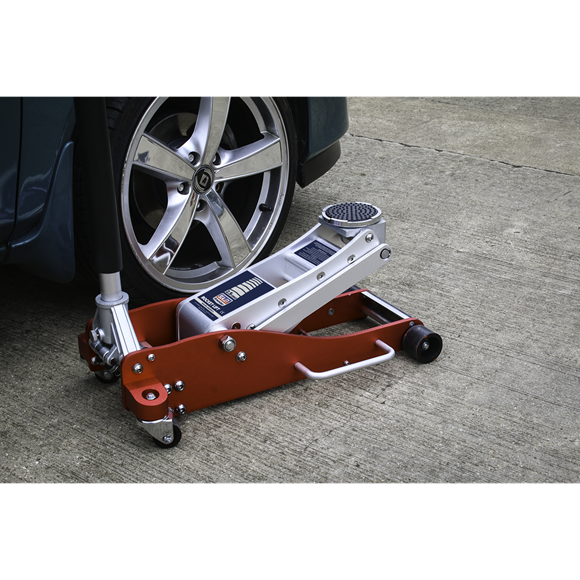Sealey RJA2500 2.5tonne Aluminium Low Entry Trolley Jack with Rocket Lift