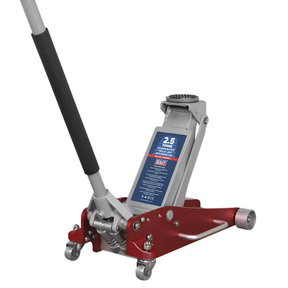 Sealey RJAS2500 2.5tonne Aluminium/Steel Trolley Jack with Rocket Lift
