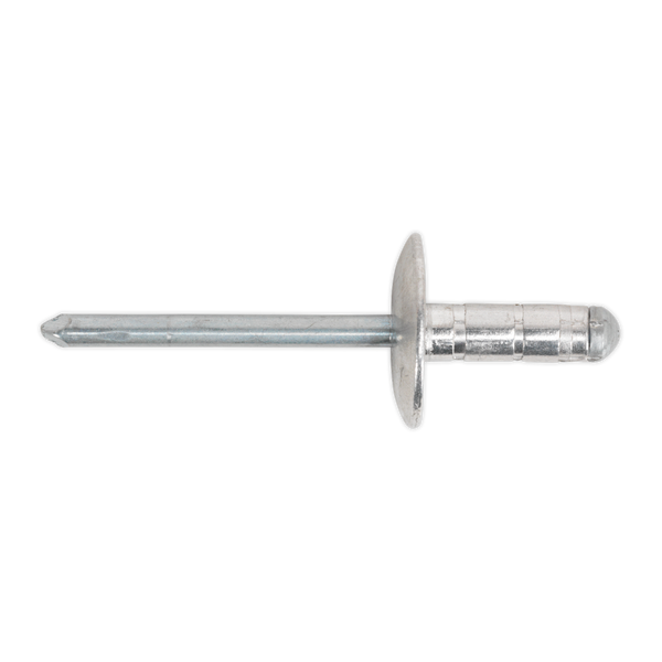 Sealey RM4827L 4.8 x 27mm Aluminium Multi-Grip Rivet Large Flange - Pack of 100