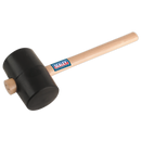 Sealey RMB250 2.5lb Rubber Mallet - Black