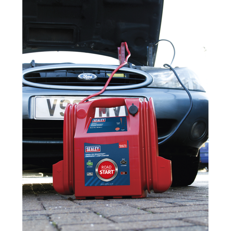 Sealey RS103 3200A 12V RoadStart Emergency Jump Starter
