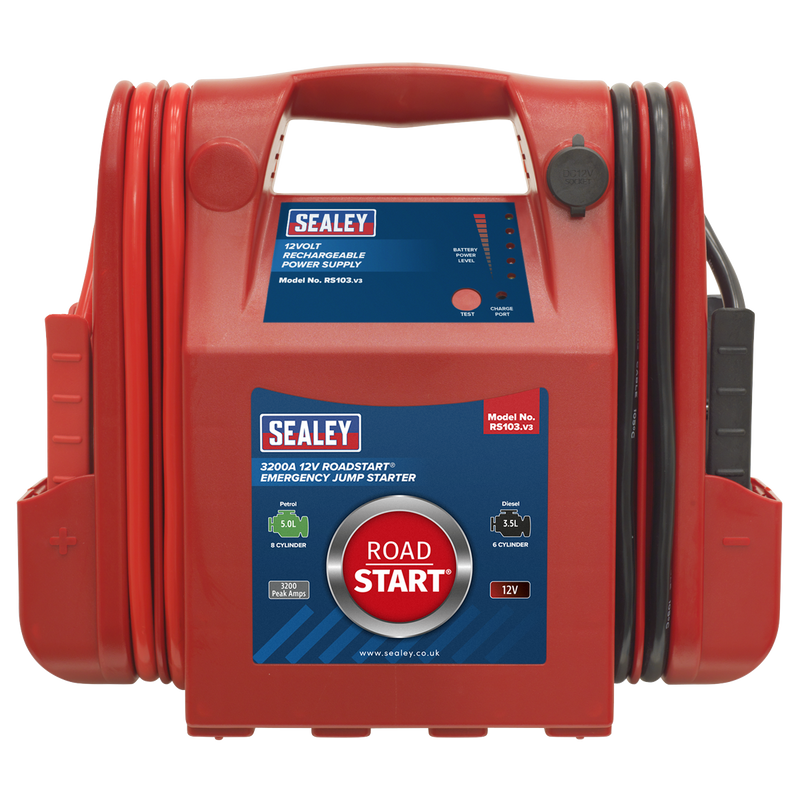 Sealey RS103 3200A 12V RoadStart Emergency Jump Starter