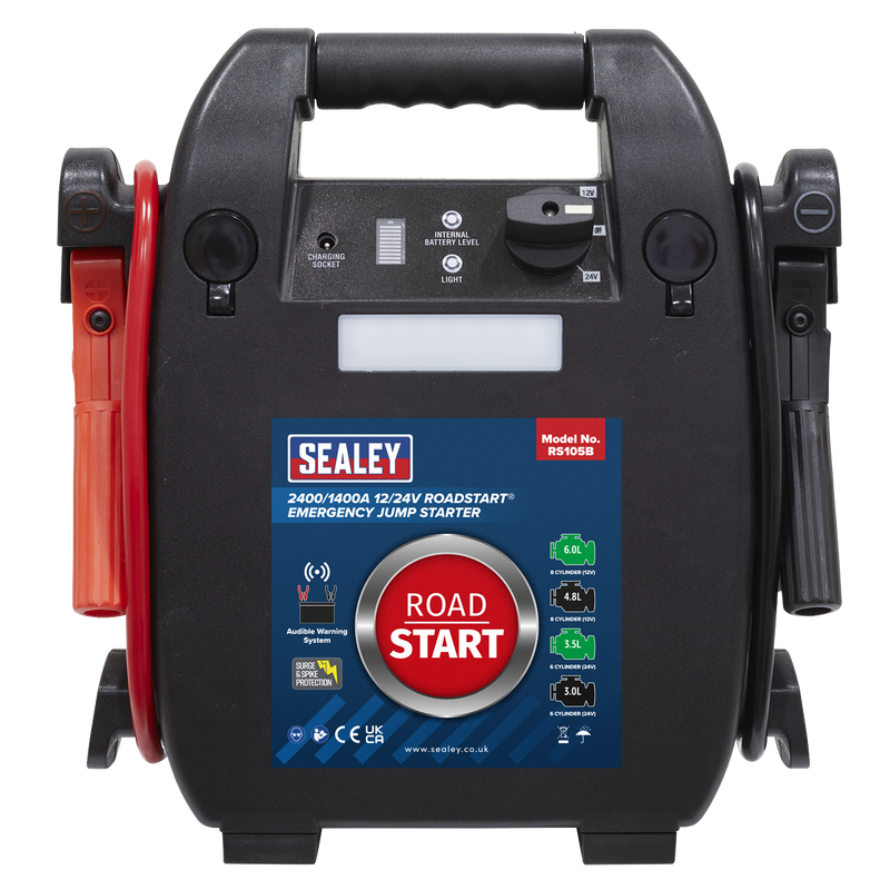 Sealey RS105B 2400/1400A 12/24V RoadStart Emergency Jump Starter