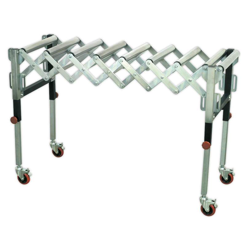 Sealey RS911F 450-1300mm Adjustable Roller Stand - 130kg Capacity