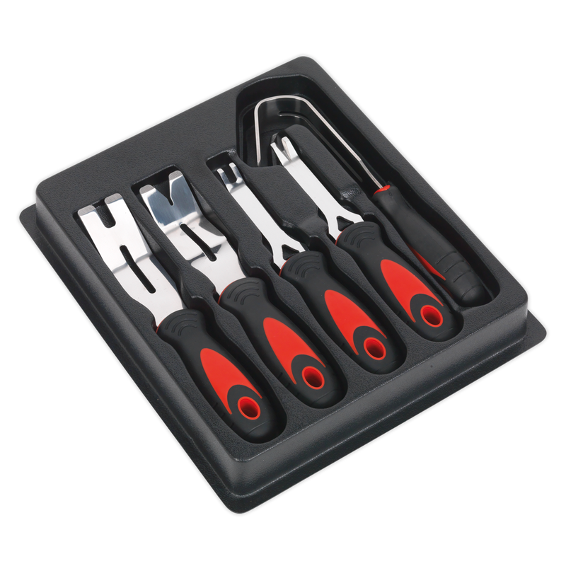 Sealey RT006 5pc Door Panel & Trim Clip Removal Tool Set