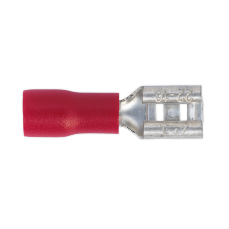 Sealey RT20 4.8mm Red Push-On Female Terminal - Pack of 100