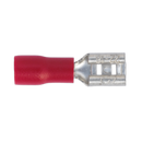 Sealey RT20 4.8mm Red Push-On Female Terminal - Pack of 100