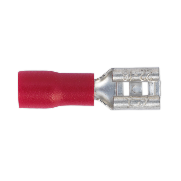 Sealey RT20 4.8mm Red Push-On Female Terminal - Pack of 100