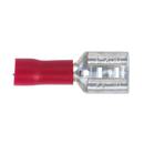 Sealey RT21 6.3mm Red Push-On Female Terminal - Pack of 100